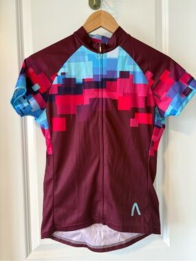 Primal Wear Mache Cycling Jersey Pixel Print Sport Cut Small